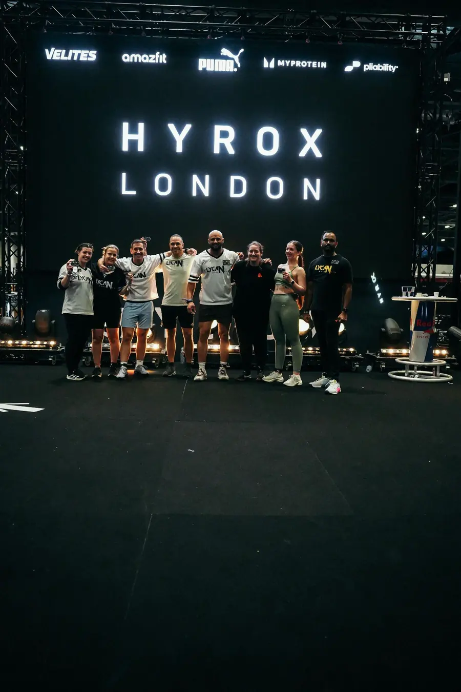 Lycan Strength members on the HYROX London stage