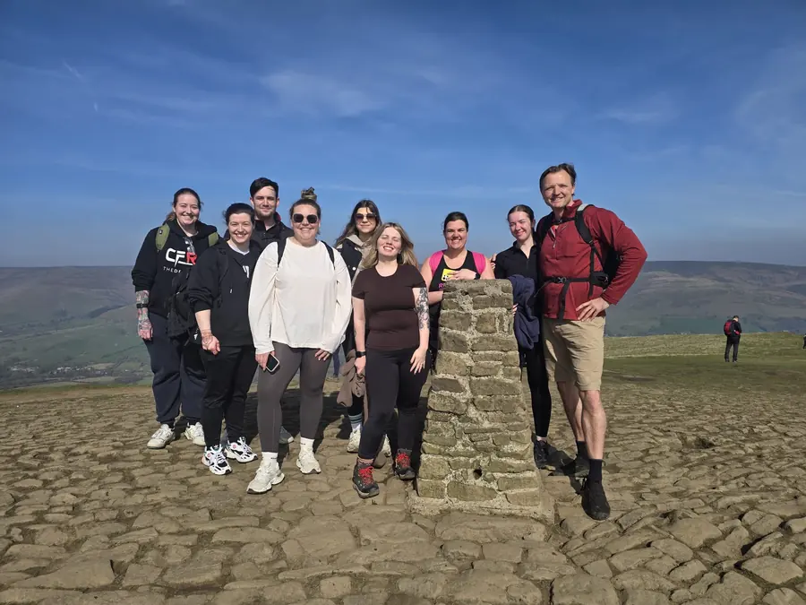 Members on a hill walk